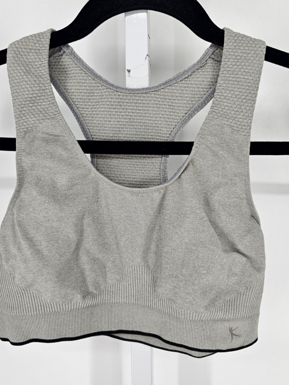Danskin Now Womens Sz M High Impact Sports Bra Racerback Gray